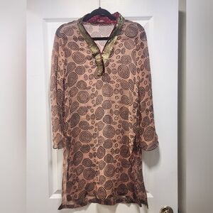 Sheer Swirl Pattern Tunic